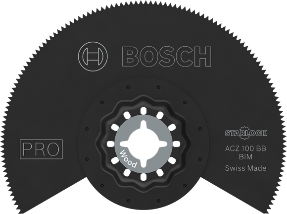 Hoja multiherramienta Bosch PRO ACZ 100 BB para madera, 100 mm de diámetro.